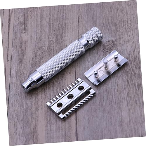 Miniatura 9 de FOMIYES Afeitadora de madera para hombre, afeitadora de cabeza para hombre, afeitadora de barba para hombre, afeitadora de doble afeitadora de acero