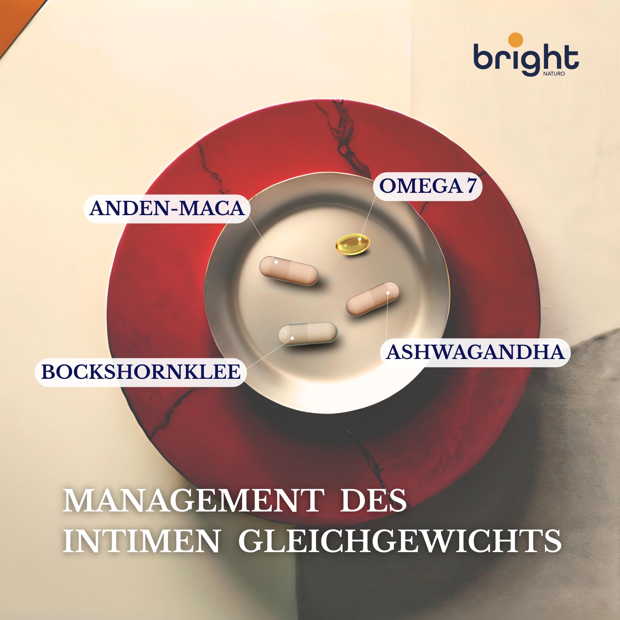 Management des Weiblichen Wohlbefindens – Maca, Bockshornklee, Ashwagandha & Omega 7 – Ohne Gentechnik | Fortschrittliche Synergie für Balance, Energie und tägliche Vitalität I 28 Tagesdosen
