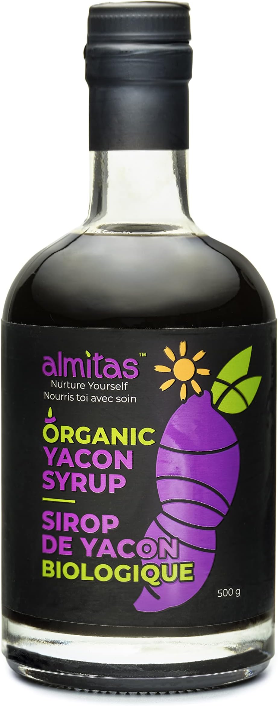Organic Yacon Syrup - Keto, Vegan, Gluten-Free, Raw Food Diets. Non-GMO. Natural Sweetener. Beneficial Prebiotic. Excellent Source of Fibre (Fiber). Highest Fructooligosaccharide/FOS Content.