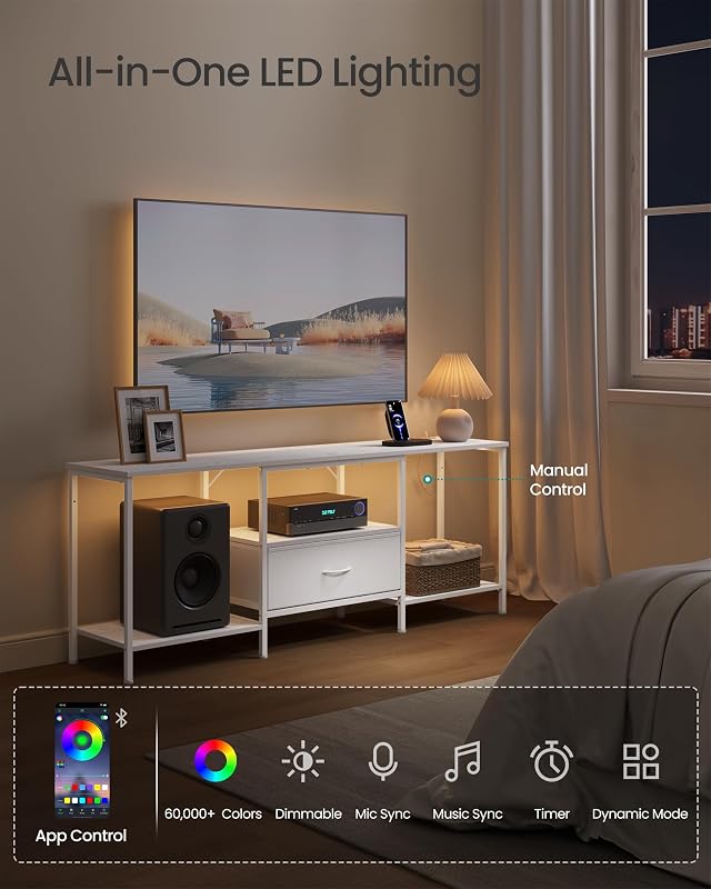 SONGMICS TV Stand for TVs Up to 80 Inches image 3