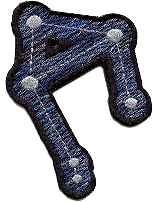 Libra Zodiac Constellation Patch Stars Scales Horoscope Embroidered Iron On