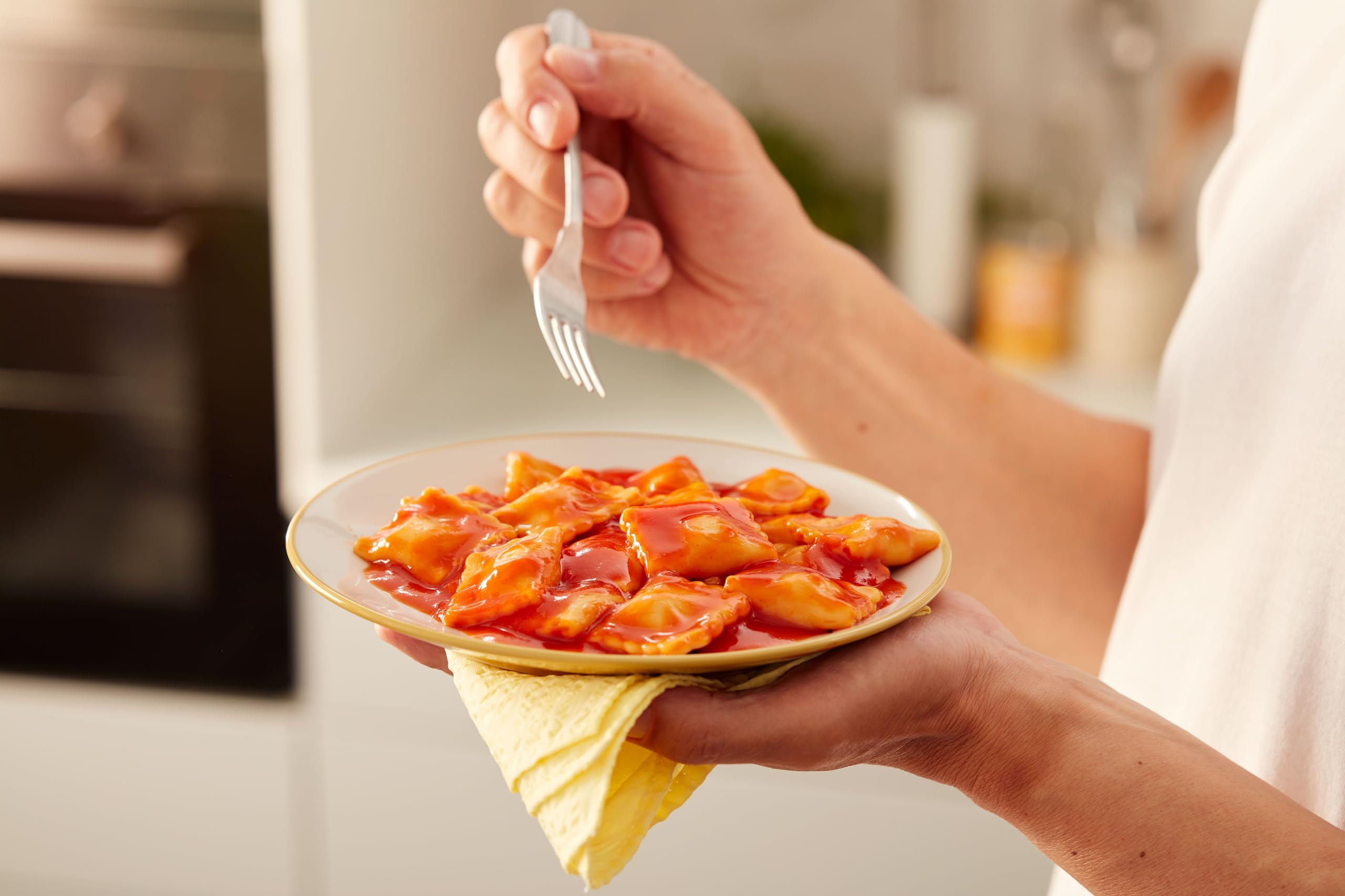 HEINZ Lot de 6 raviolis de bœuf, 400 g (lot de 6) – Ravioli de pâtes fraîchement fabriquées dans une sauce tomate juteuse