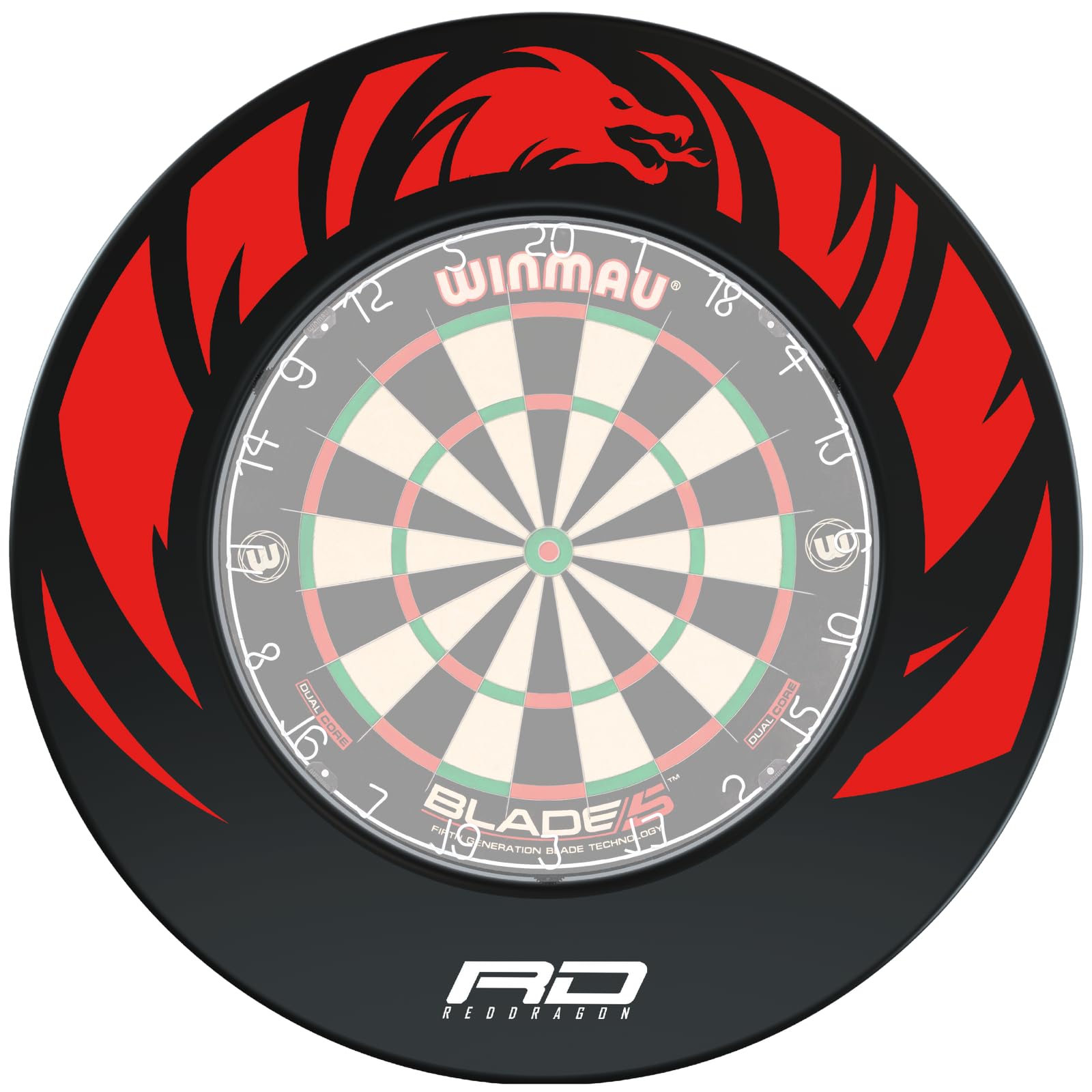 RED DRAGON Razor Edge Dartboard Surround Dragon Design
