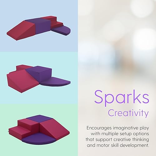 Miniatura 4 de SoftScape - Escalador de esquina para niños pequeños, estructura de juego activo para interiores para niños pequeños y niños, espuma suave segura