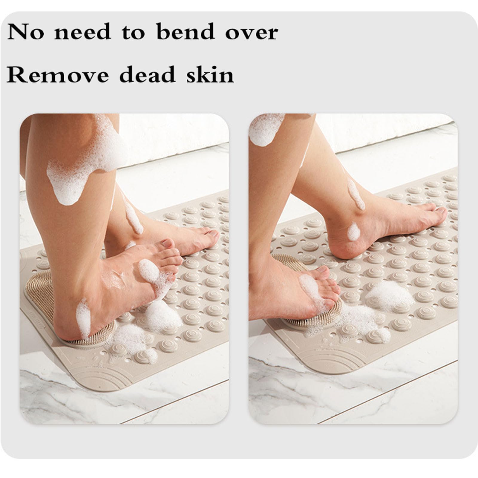 Tappetini for Doccia All'interno Della,con Ventose Antiscivolo,Massaggio Dei Piedi,Design Moderno,per Pavimenti Box,Vasca Da Bagno E(Blue,Width 36CM*Length 70CM)