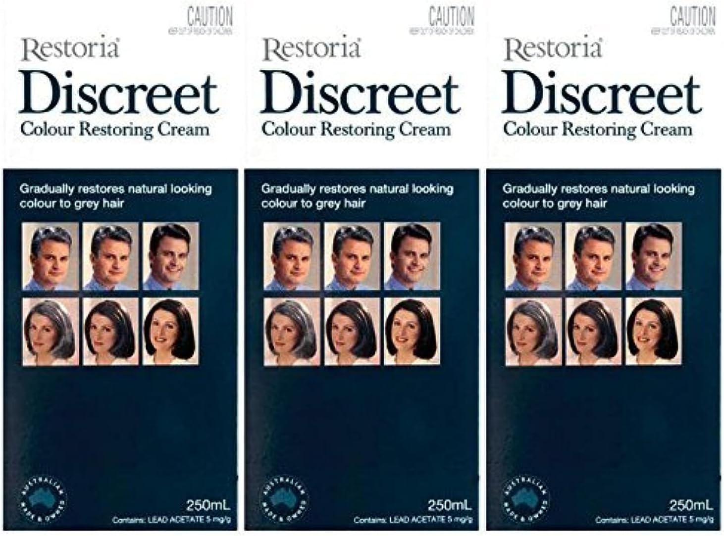 3 BOXES of Restoria Discreet Colour Restoring Cream 250ml by Fleurz [並行輸入品]