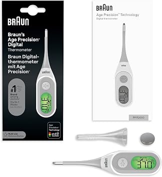 Braun Age Precision Digital thermometer | Digital Stick Multi-Site Usage | Orally, Rectally or Underarm | Baby & Infant Friendly | #1 Brand among doctors1 | PRT2000