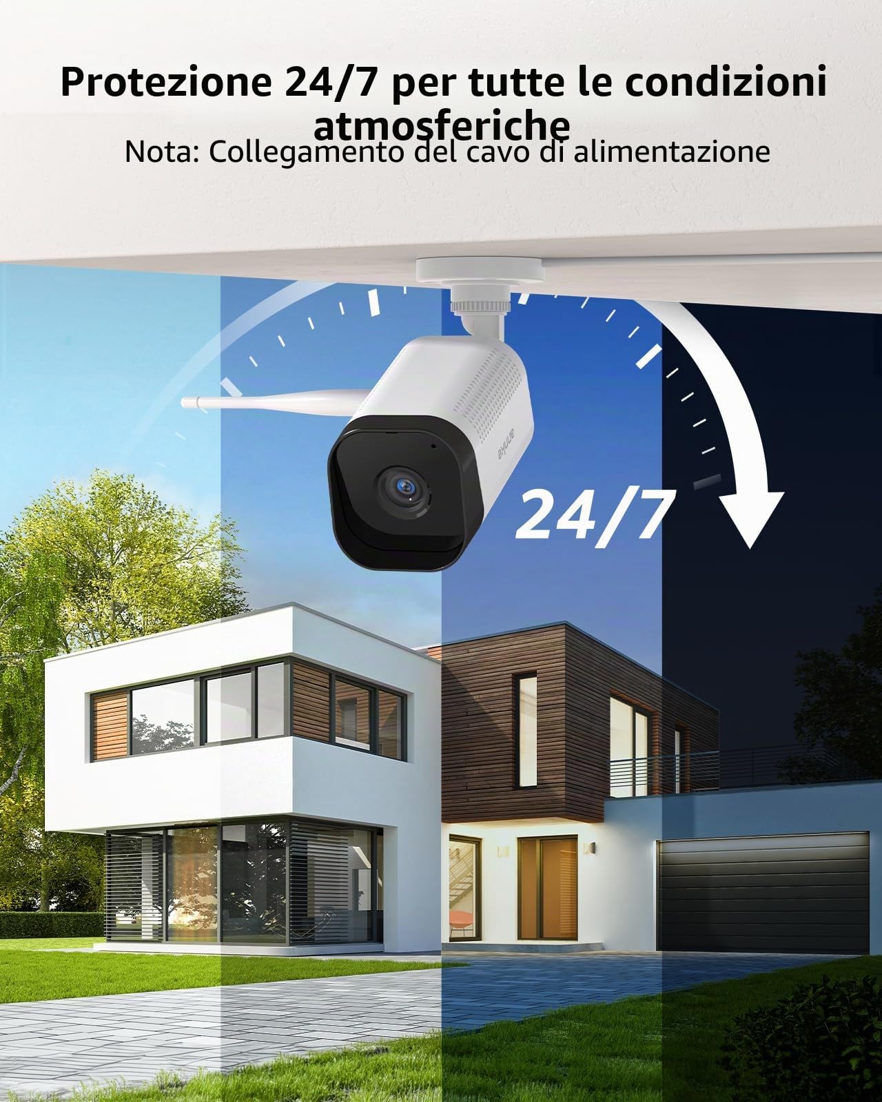 ANNKE Set di telecamere di sorveglianza esterne 3 MP, 6X telecamera IP 3 MP e NVR 4K 16 canali per registrazione 24/7 interna ed esterna, rilevamento intelligente delle persone, audio bidirezionale