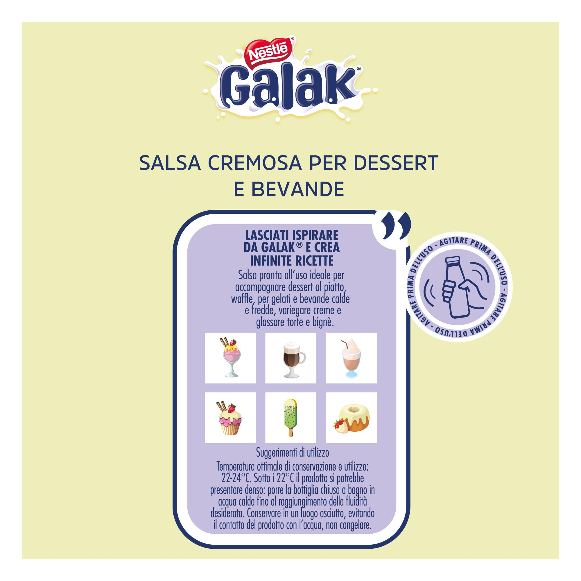 GALAK PROFESSIONALE Salsa Cremosa, Bottiglia 1kg