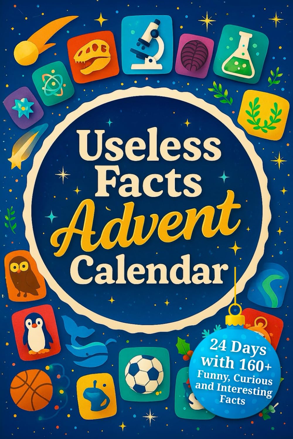 Useless Facts Advent Calendar – 24 Days with 160+ Funny, Curious and Interesting Facts on History, Science, Sports, Animals, Space and everything else! (Book + App)