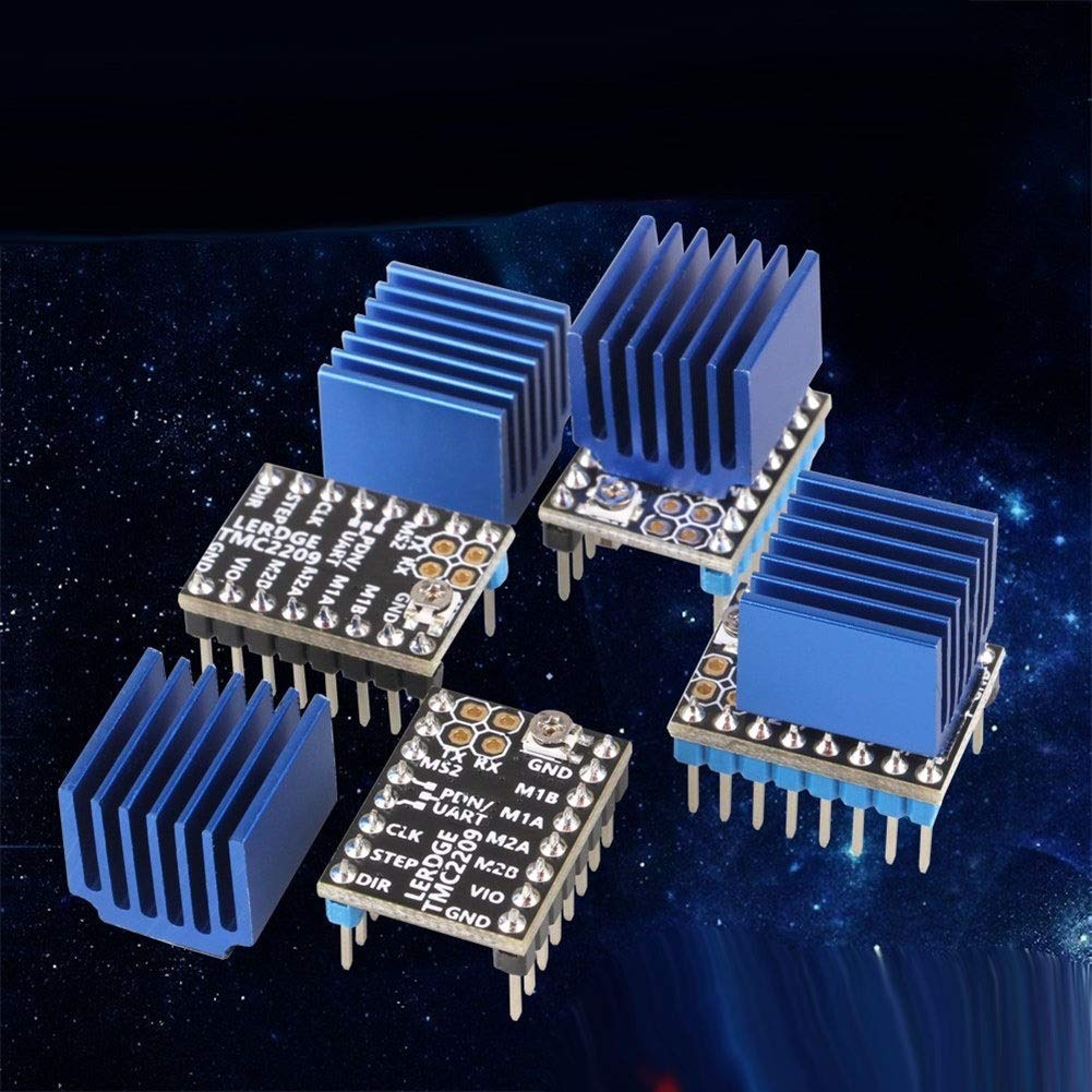 Printer Accessories LERDGE 3D Printer Accessories TMC 2209 Stepper Motor Driver 256 fit for UART TMC2208 A4988 LV8729 TMC2130 Stepstick 2.0A ultra-silent Ender3. (Color : 4PCS TMC 2209)