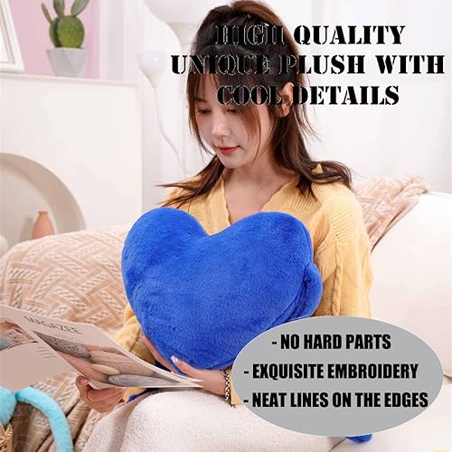 Miniatura 4 de ELAINREN Juguete de peluche suave en forma de corazón, almohada suave con brazos, cojín de corazón rosa esponjoso, decoración del hogar, peluche de