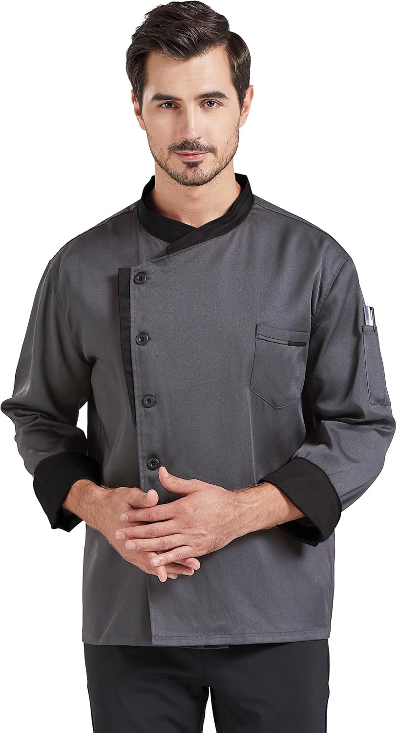 Nanxson Unisex Chef Jacket Men's Chef Coat Restaurant Kitchen Chef Uniform CFM0016