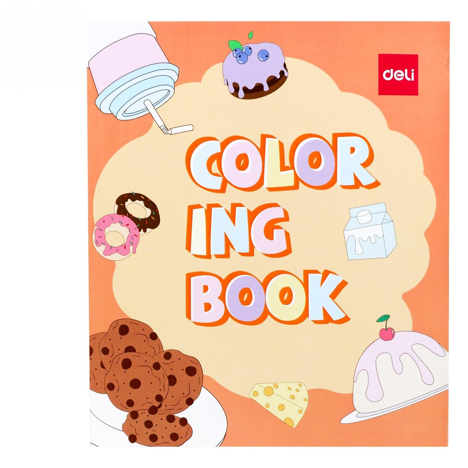 Deli EN046 12-Sheets Coloring Book, 210 x 180 mm Size, Assorted