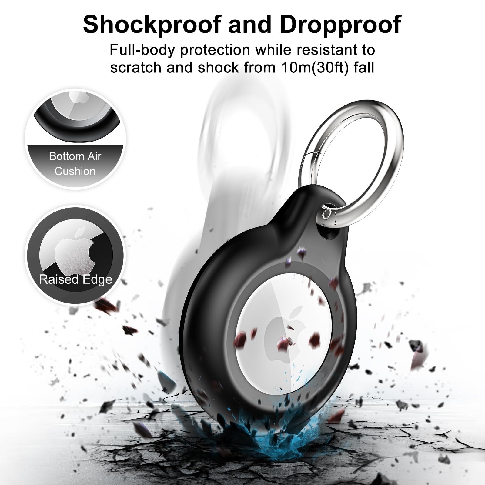 4 Pack Waterproof for Airtag Holder Case with Keychain