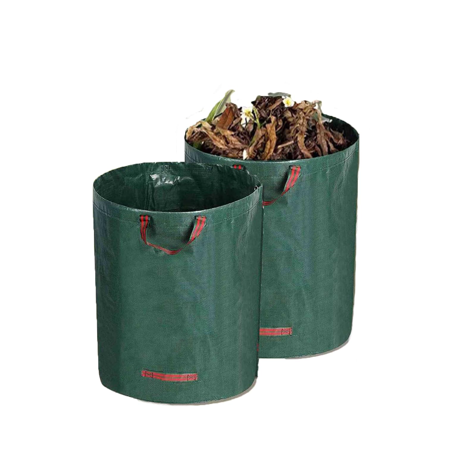 zalati Bolsas de basura de jardín, reutilizables, resistentes al agua, con asas para recoger residuos de jardín, hierba y hojas, 100 L
