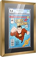 Vista 75 de Poster Palooza Marco de cómic con paspartú para 2 cómics CGC, CBCS o PGX Graded Comics – Marco de cómic negro para cómics de 8.125 x 13 pulgadas
