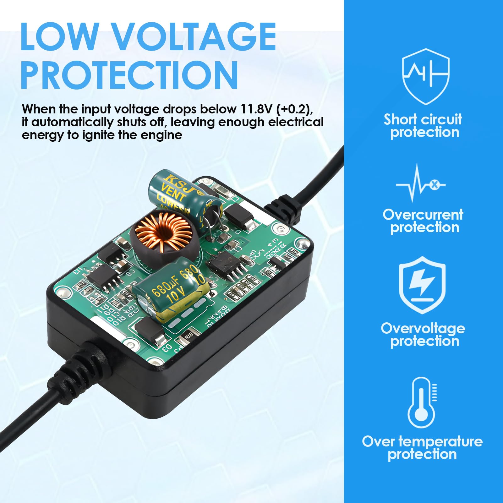 Dash Cam Hardwire Kit USB C Hard Wire Kit USB C Power Port For 24H Parking Monitoring Safe And Stable Power Supply