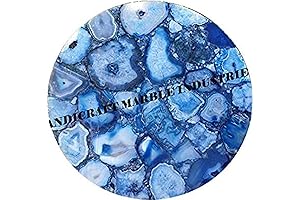 Blue Agate Stone Round Patio Table Top: Piece Of Conversation, Family HeirLoom