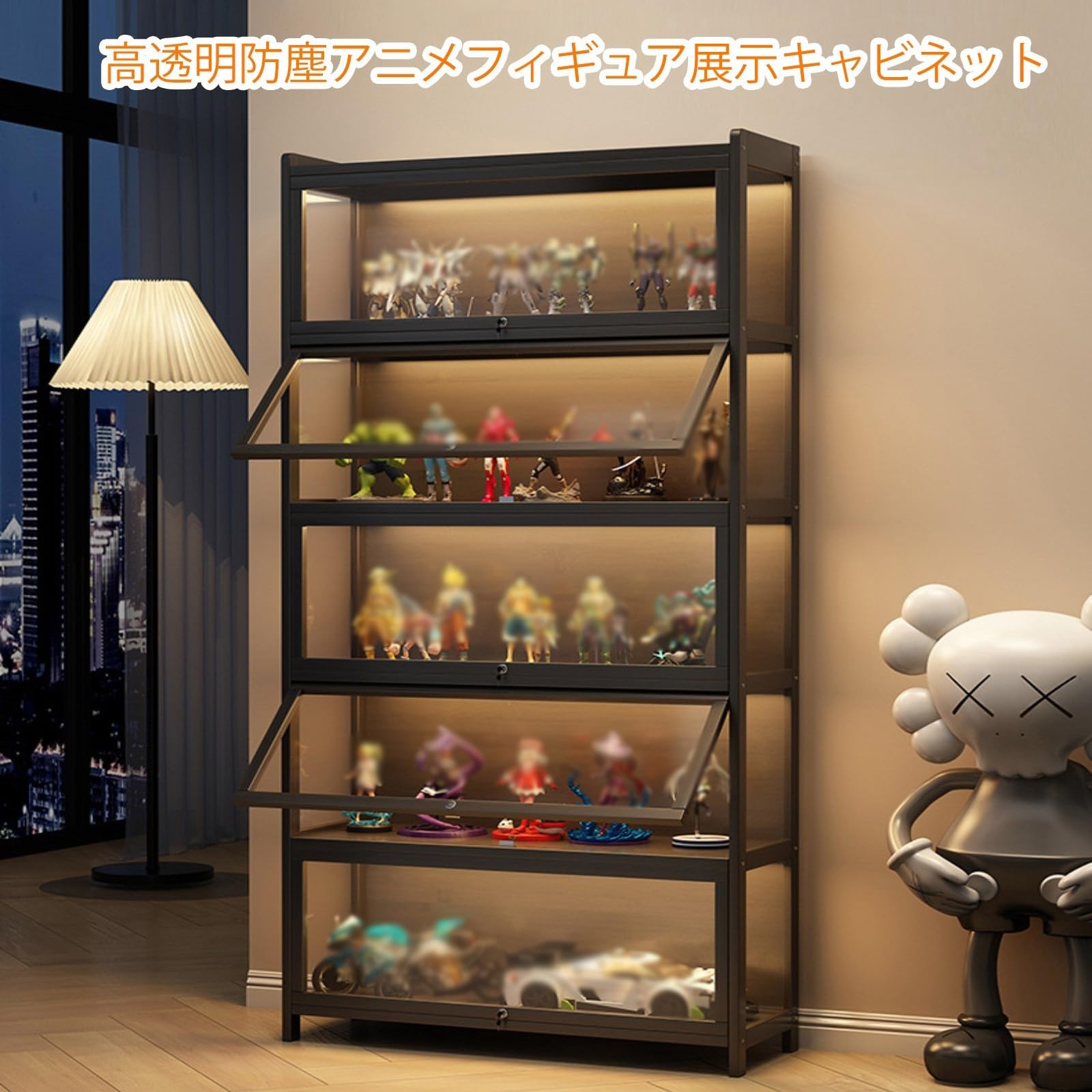 塩川光明堂 ガラスショーケース コレクションケース ラルゴ 展示キャビネット livingut_416098