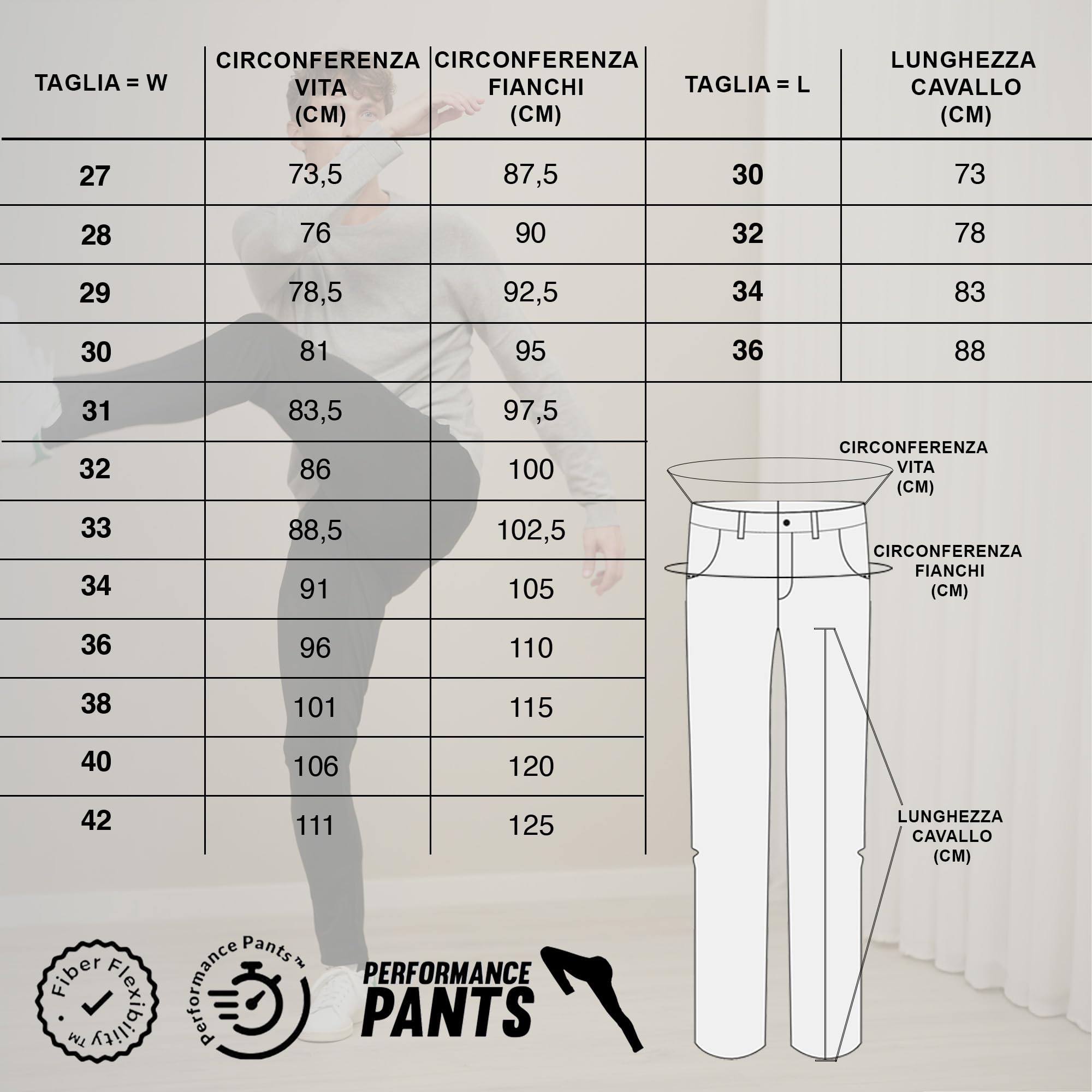 Performance Pants Uomo - Pantaloni Chino Slim Fit Stretch con Tessuto 360° - Eleganti, Comodi e Versatili per Business, Tempo Libero, Viaggio e Golf - vestibilità Curata