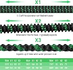 Garden Hose 150FT, Expandable Hose Flexible Lightweight Water Hose with 9 Function Nozzle Sprayer Expanding Durable Hose with 3/4 Inch Fittings No-Kink, Black and Green