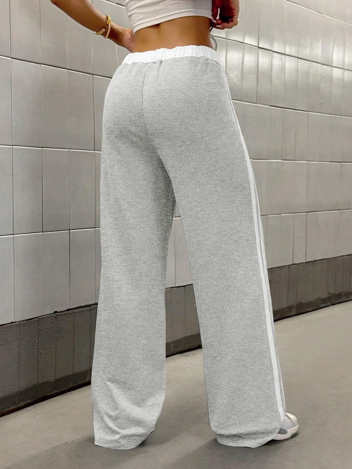 Mrskoala Women Wide Leg Pants Casual Flowy Palazzo Sweatpants Travel Beach Vacation Outfits