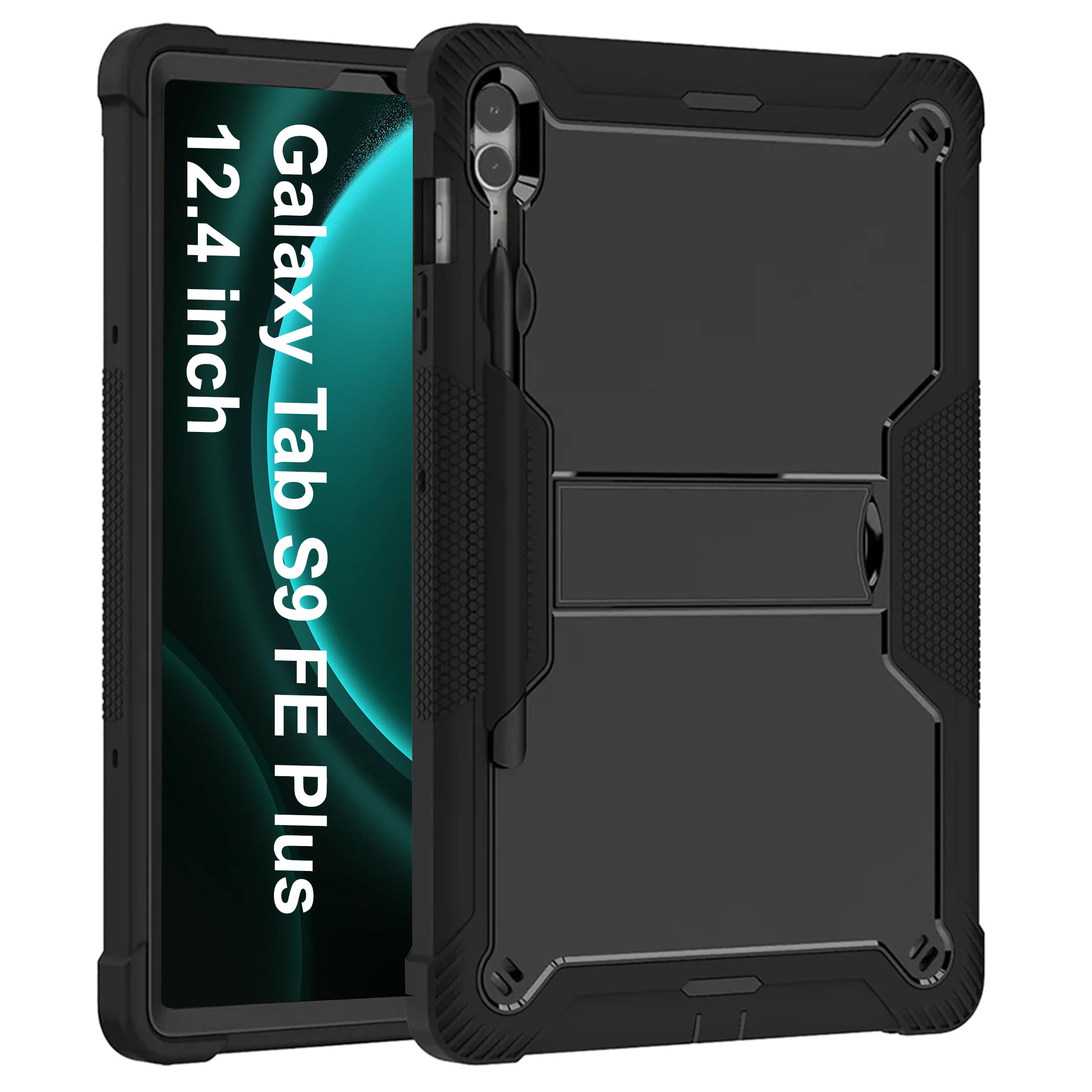 TGK Slim Heavy Duty Shockproof Protection Kickstand Hybrid Case Cover for Samsung Galaxy Tab S9 FE+ 12.4 inch Black (B0CR8LXQC5) Amazon Price History, Amazon Price Tracker