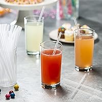 Vista 6 de Comfy Package [250 unidades] Pajitas transparentes de 7.75 pulgadas de alto, pajitas desechables de plástico para beber - transparente