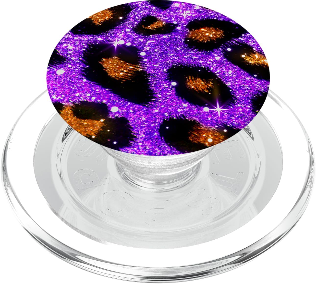Purple Leopard Pattern / Cheetah Print / 1980s Vintage PopSockets MagSafe PopGrip for iPhone