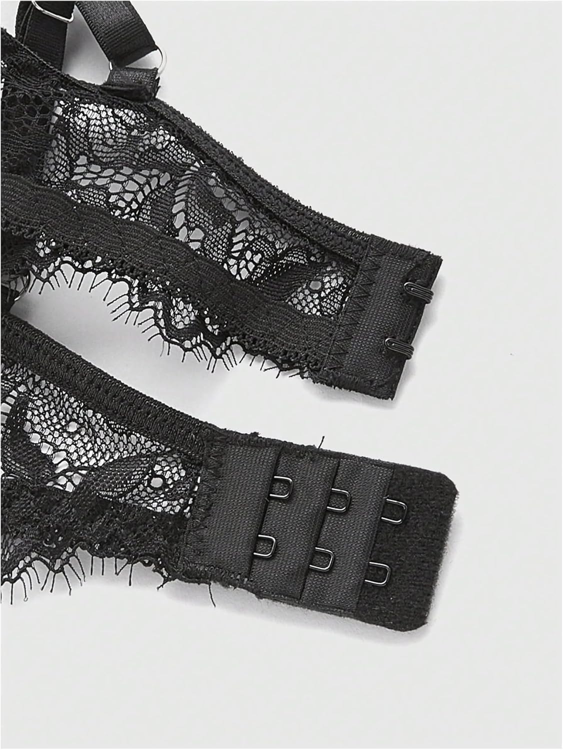 SHENHE Women's Floral Lace Bow Sheer Bra Spaghetti Strap Push Up Underwired Lingerie Bras - Image 3