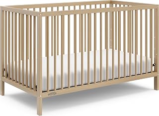 Graco Teddi 5-in-1 Convertible Crib Driftwood - GREENGUARD Gold Certified, Converts to Toddler Bed, Daybed & Twin Full Bed