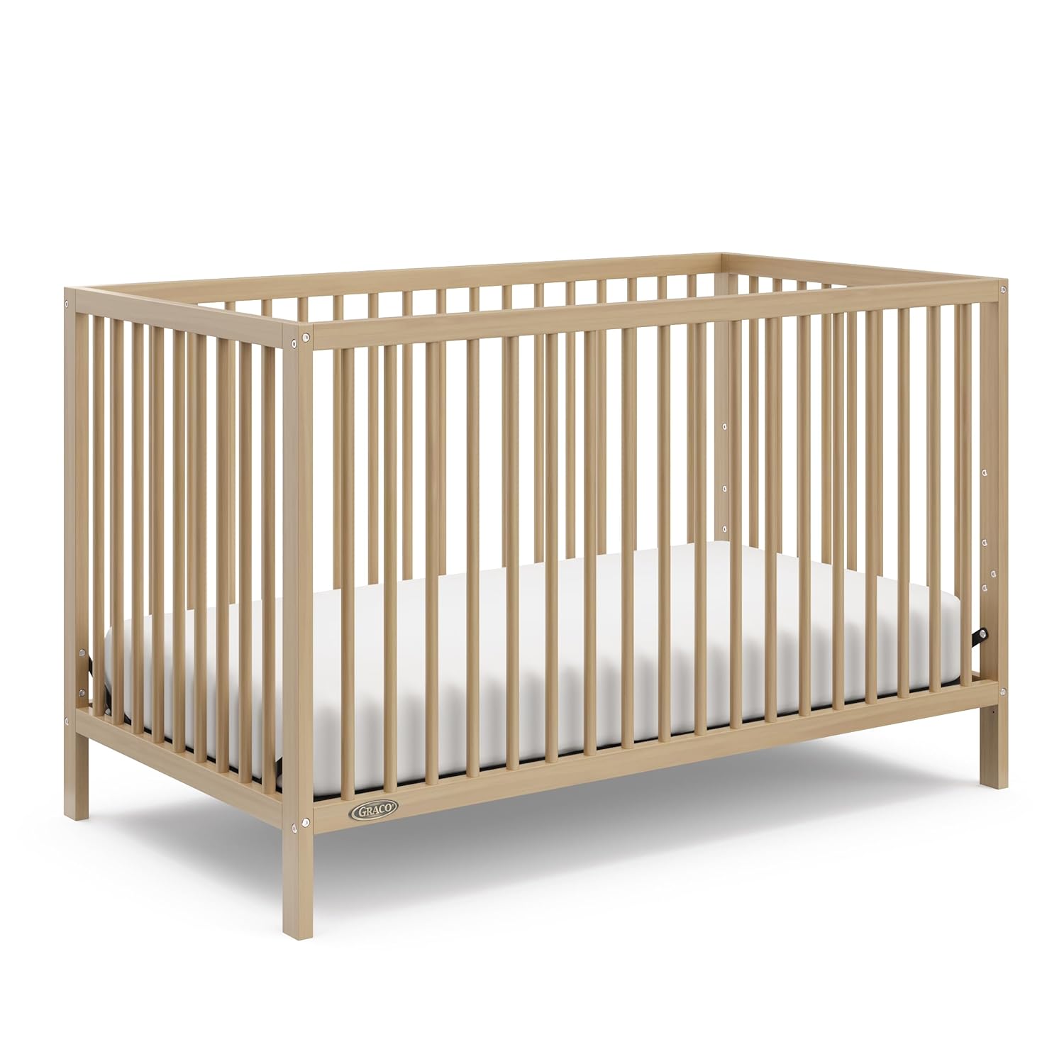 Graco Teddi 5-in-1 Convertible Crib Driftwood - GREENGUARD Gold Certified, Converts to Toddler Bed, Daybed & Twin Full Bed
