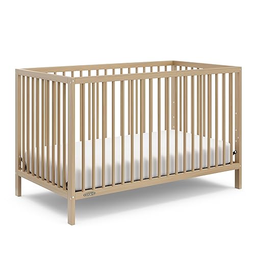 Miniatura 115 de Graco Teddi Mini cuna convertible 4 en 1 con colchón resistente al agua (blanco/madera flotante), certificado GREENGUARD Gold, colchón de 2.75