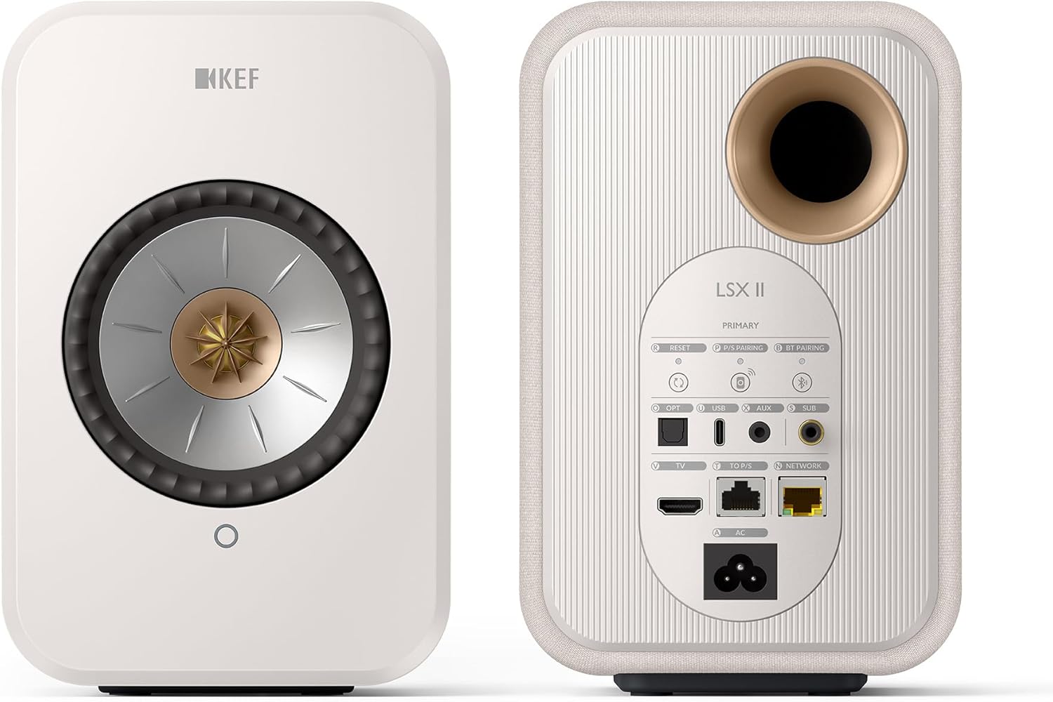 KEF LSX II Wireless HiFi Speaker System (Cotton White)