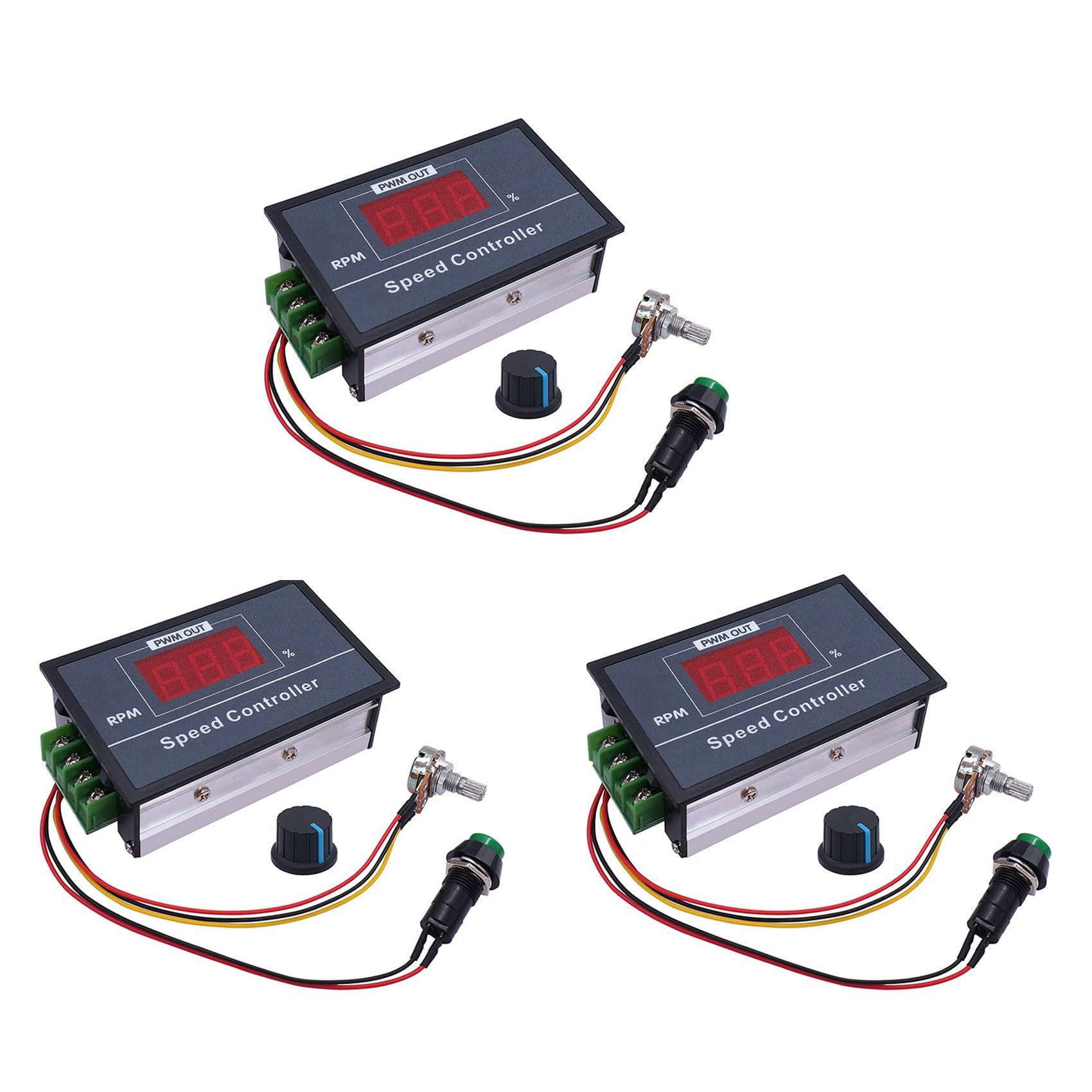 Jnchdghwa As Shown 3X Pwm Dc Motor Speed Controller With Digital Display 30A Pwm Adjustable Speed Stepless Regulator