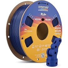 OVERTURE High Speed PLA+ 3D Printer Filament 1.75mm, 1kg Blue | Upgraded Rapid PLA 2.0 with Enhanced Toughness & Stability, 1kg Spool 2.2lbs Fit Most FDM 3D Printers Blue