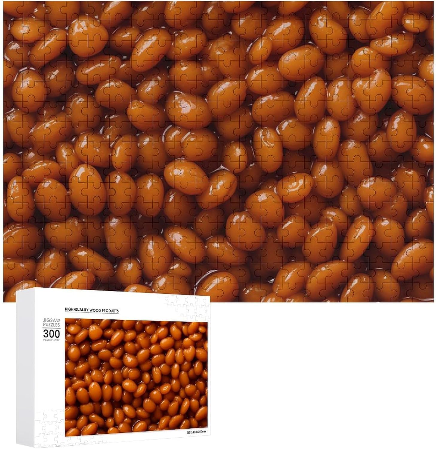 Baked Beans Funny Jigsaw Puzzle Wooden Picture Puzzle