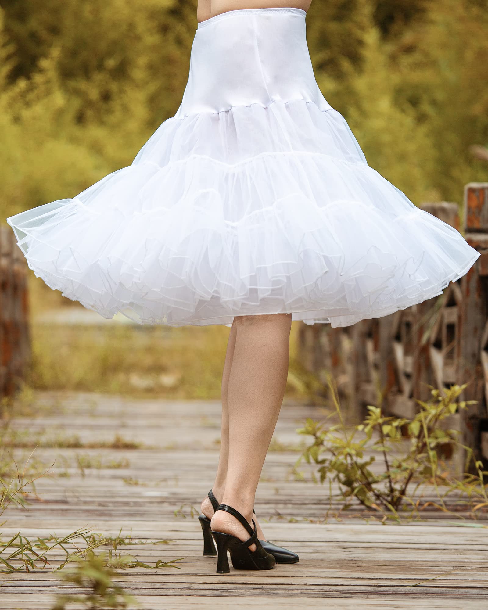 1950 Vintage Ginocchio Lunghezza Crinoline Sottogonne Per Le Donne Tulle gonne per sotto abiti 50s Abbigliamento