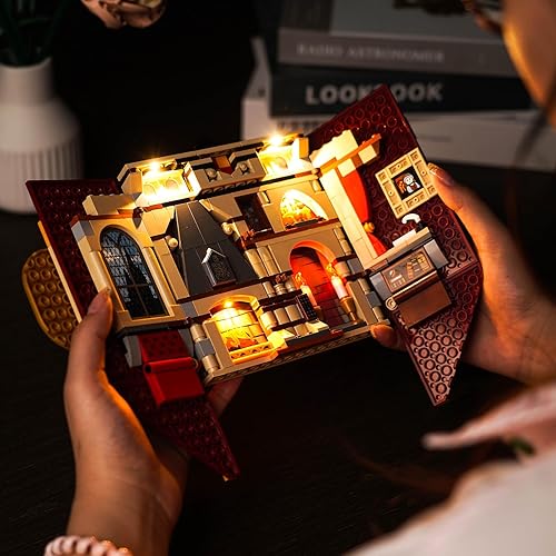 Miniatura 8 de Luz LED para Lego Gryffindor House Banner 76409, Hogwarts Castle 3D sala pared juego de iluminación creativa regalo compatible con Lego 76409 juego