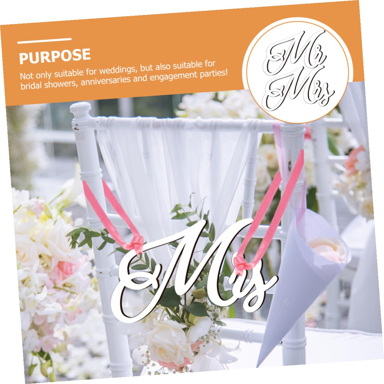 ABOOFAN 3 Sätze Stuhlschild-Auflistung Holzschild Hochzeitsempfang hochzeitsdeko dekoration Ornament Hochzeit Frau Schild Holz Hochzeitsfoto Anhänger