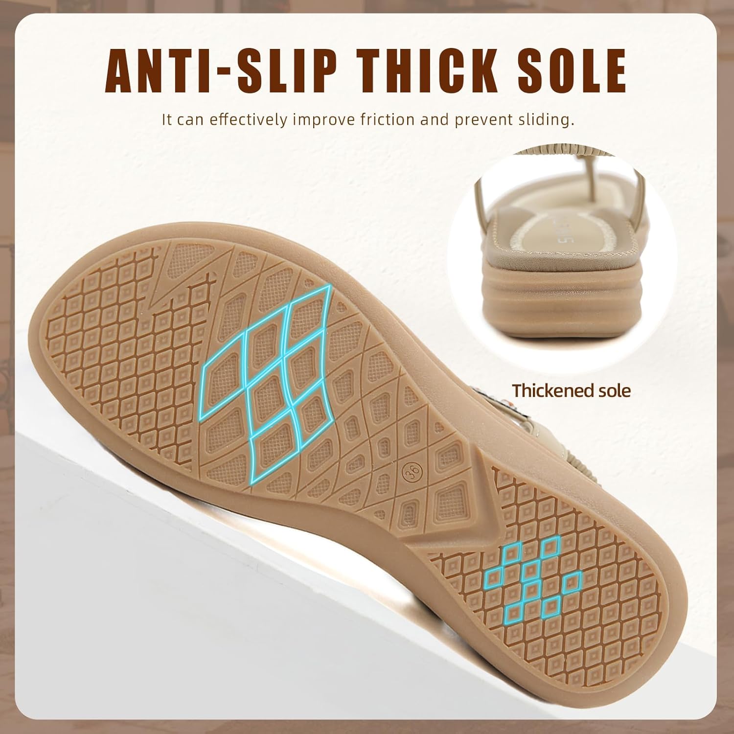 Womens Sandals Comfortable Dressy with Elastic Ankle Strap - Image 4