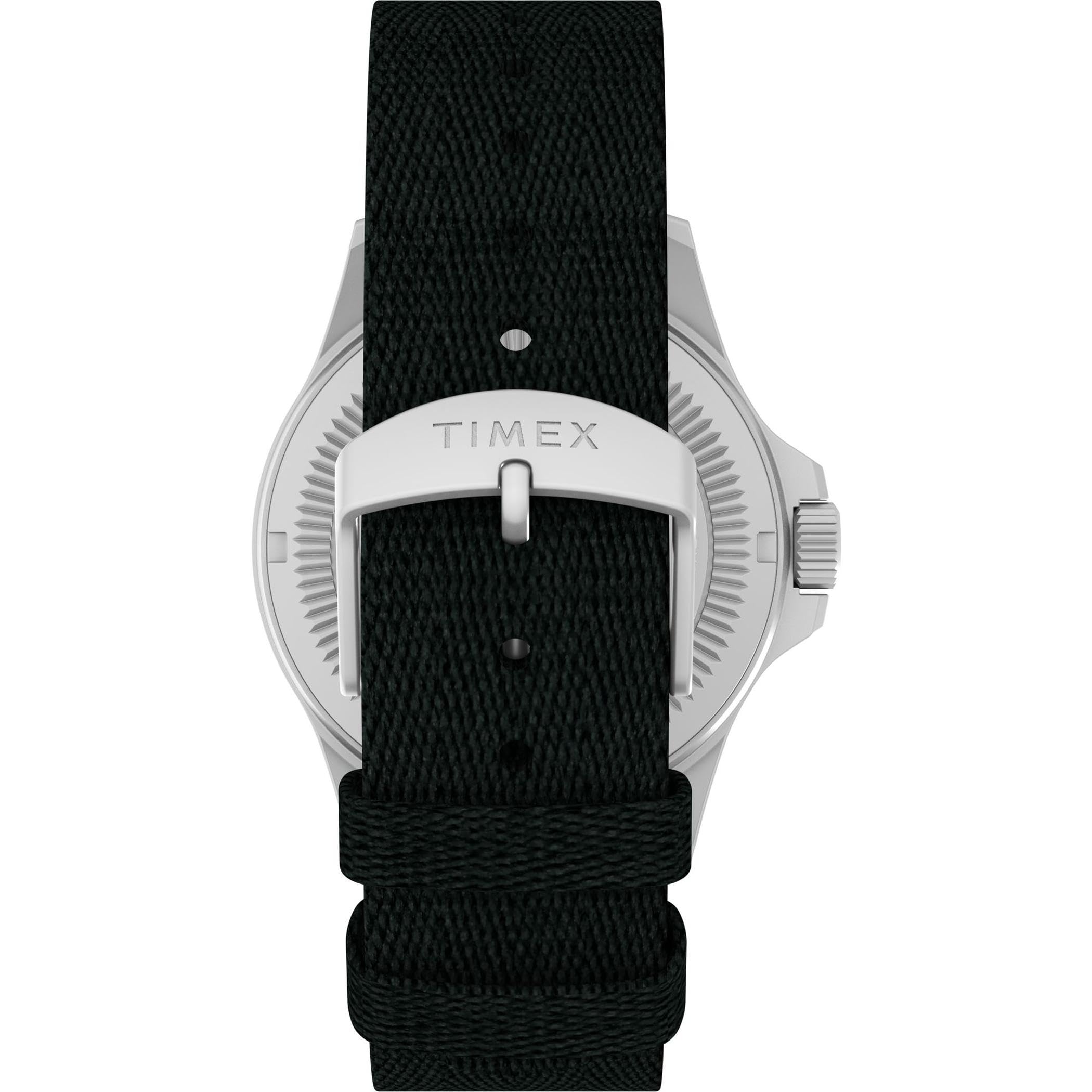 Timex Expedition North zegarek męski 41 mm – brązowy ekologiczny dwuczęściowy pasek szybkiego zapinania, czarna tarcza, koperta ze stali nierdzewnej, TW2V64100