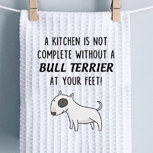 Miniatura 3 de PWHAOO Toalla Bull Terrier - Toalla de cocina regalo para amantes de las toallas