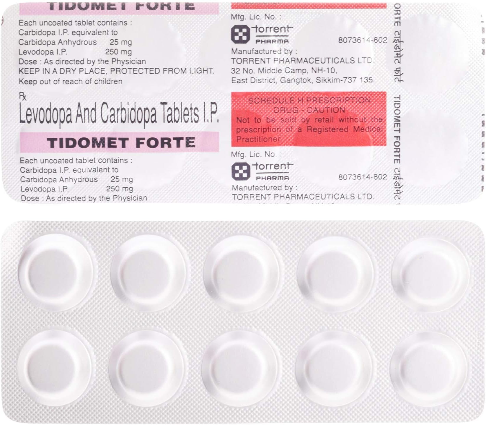 Tidomet Forte - Strip of 10 Tablets