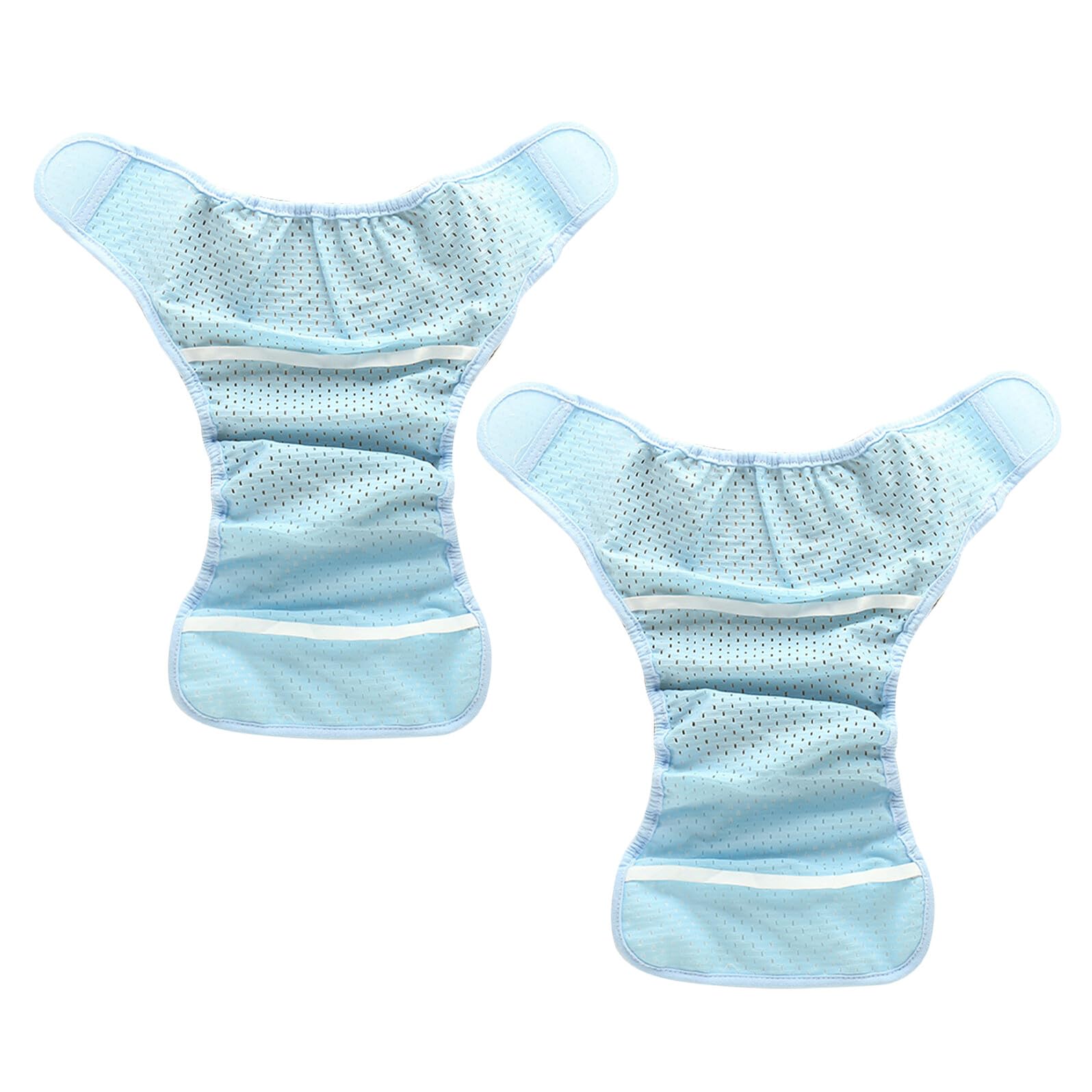 Lot de 2 Couches Lavables Extensibles en Maille Respirante Bleu S sous-Vêtements de Protection pour Bébé 0-6 Mois Très Élastiques L’Apprentissage Propreté en Été