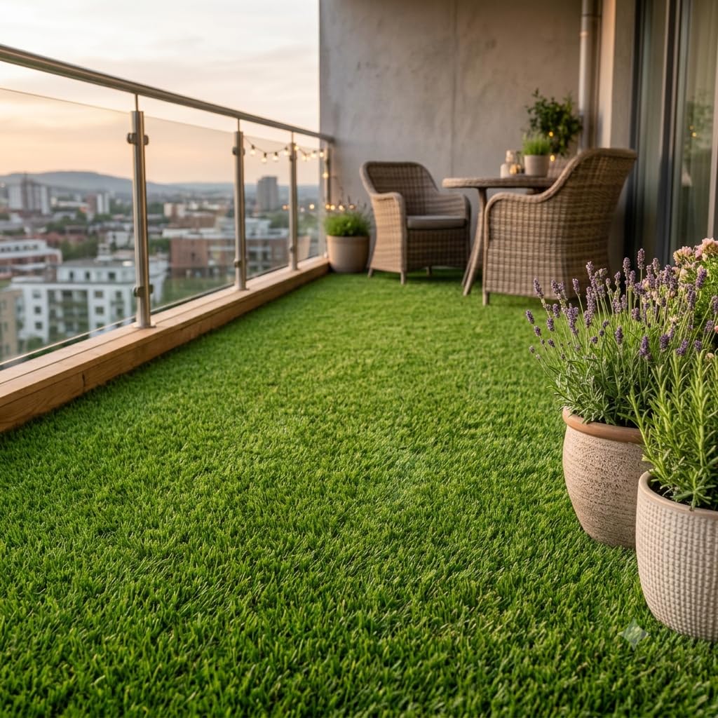 35mm Artificial Grass Mat for Indoor & Outdoor Use, Natural Look, Long-Lasting, UV-Protected, Kid & Pet Safe -1.5X17 Feet-image-47