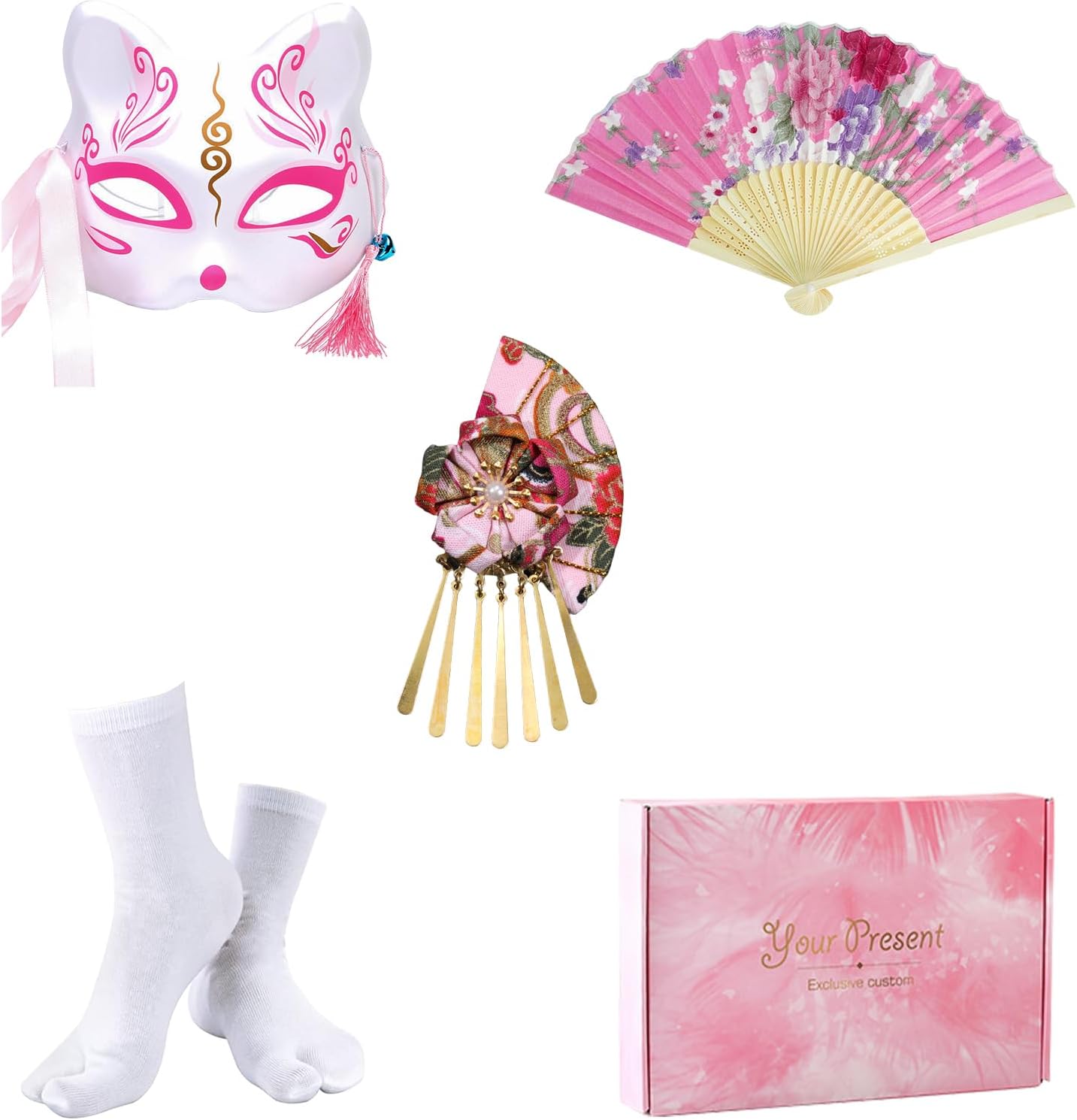 Japanese Kimono Geisha Costume Asian Dress Cosplay Anime Peacock Costume Yukata Cardigan Robe for Women 5pcs - Image 2