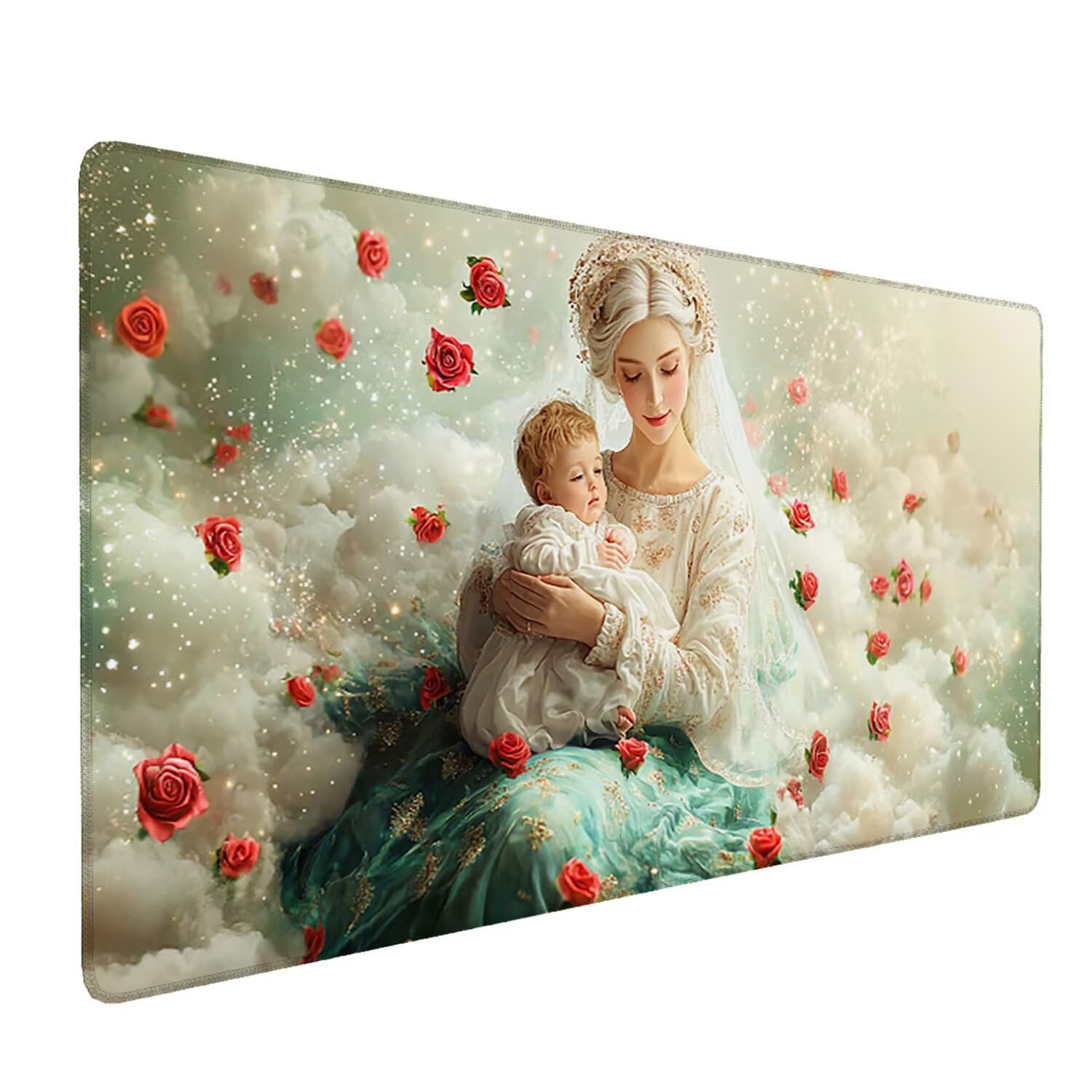 Podkładka pod mysz do gier, 1200 x 600 mm XXL, duża podkładka pod mysz do gier, antypoślizgowa, wodoodporna, rozszerzona XXL długa klawiatura, akcesoria biurowe, do gier, komputera (ze dziecko