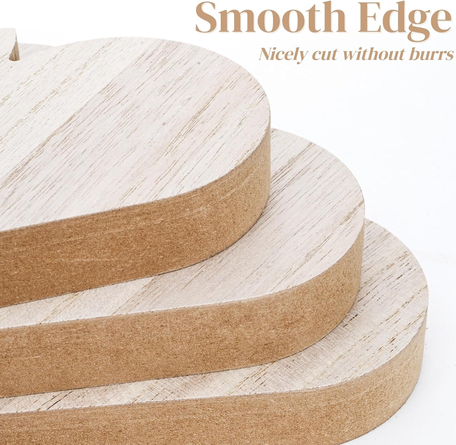 Eorbow 10 Pack 7" Wood Hearts for Crafts, Thick Wooden Blocks Freestanding, Natural Unfinished Heart Signs Slices for Valentine DIY Painting & Wedding Decors